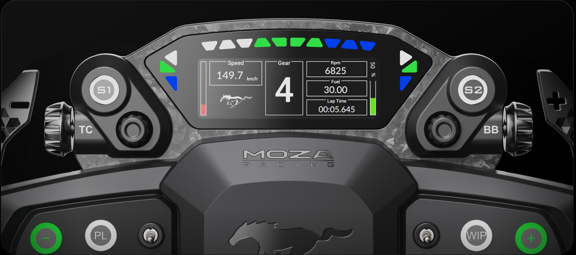 Moza Mustang GTD rgb leds